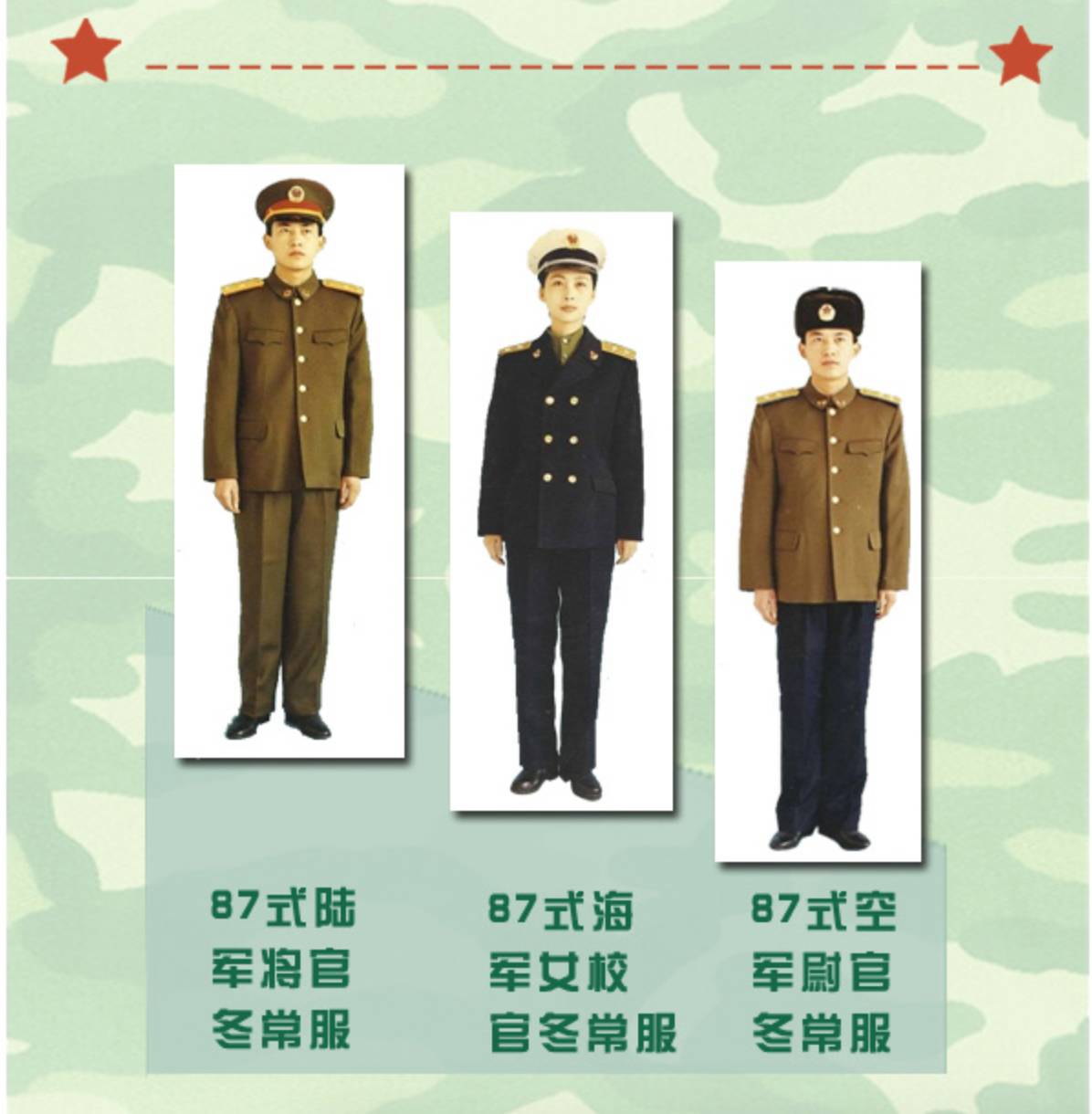 揭秘87式军装全套服装,历史背景与特色解析,揭秘87式军装全套服装,历史背景与独特特色解析