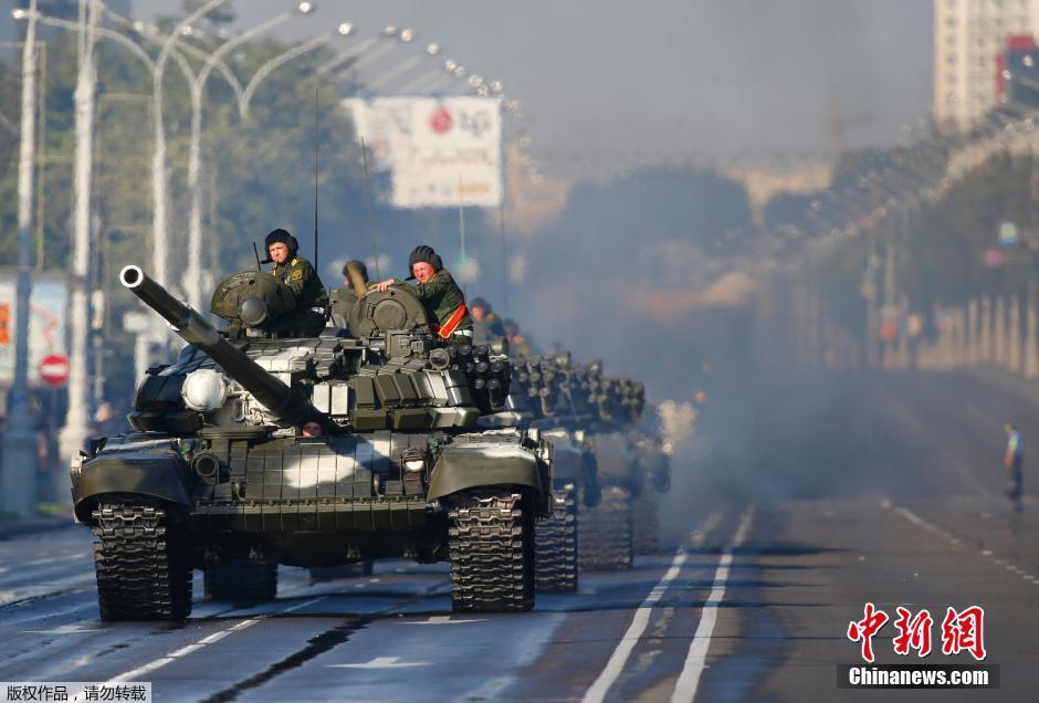 白俄罗斯独立日大阅兵彩排,荣耀与力量的展现,白俄罗斯独立日大阅兵彩排,荣耀与力量的盛大庆典