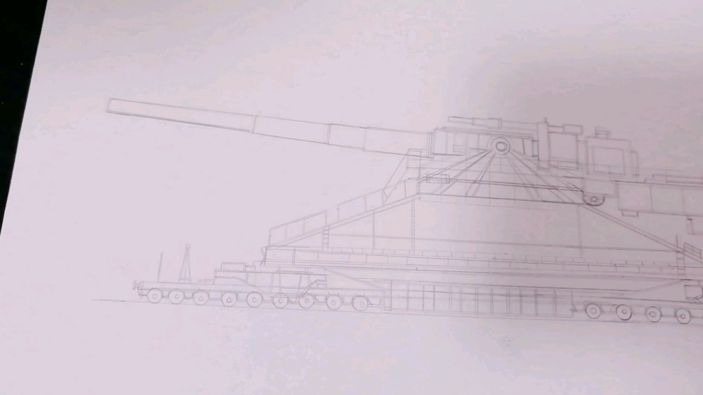 古斯塔夫巨炮手绘,历史与艺术的完美结合,古斯塔夫巨炮手绘,历史与艺术之完美交融