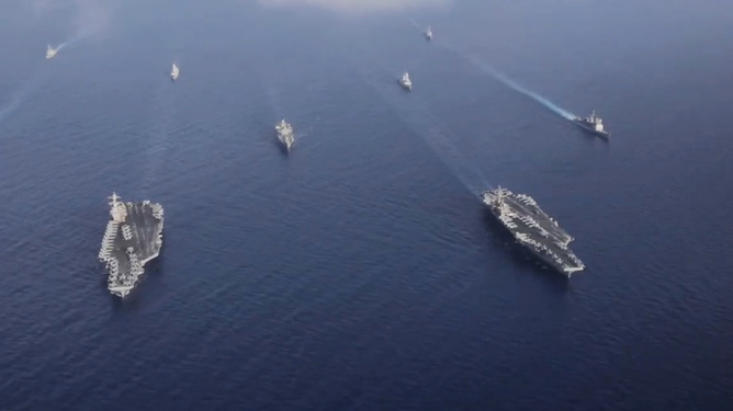 福特号航空母舰抵达地中海，地区安全格局的新篇章，福特号航空母舰抵达地中海，开启地区安全格局新篇章