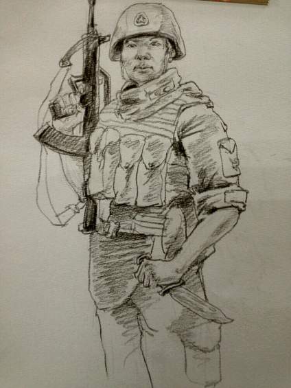 军人壁纸，素描之美与荣耀的集合——100张图片赏析，军人荣耀与素描之美的壁纸精选，百图赏析