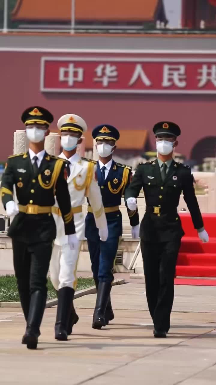 三军仪仗队图片竖版,荣耀的象征与精神的展现,三军仪仗队竖版图片,荣耀与精神的象征展现