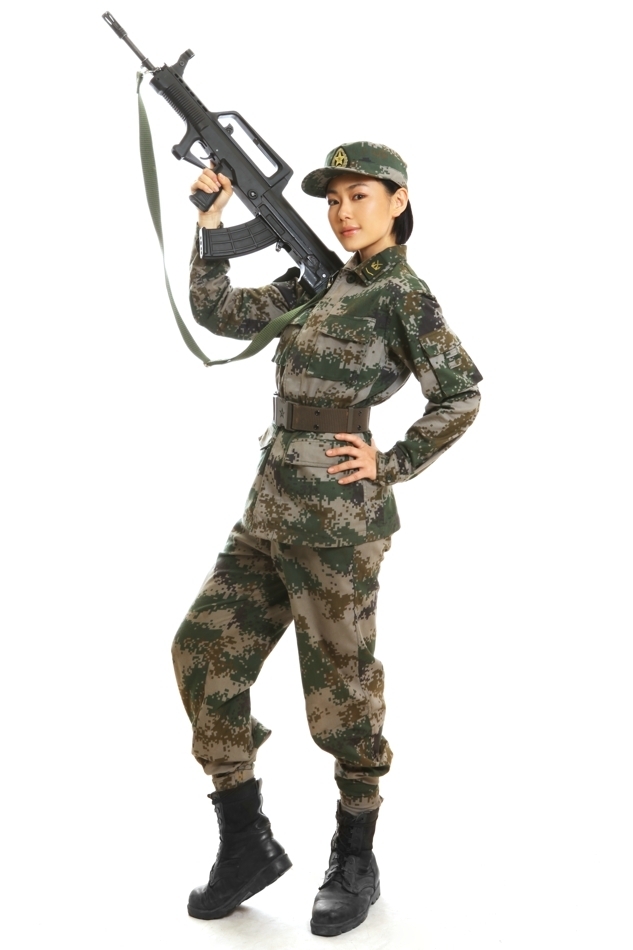 中国女兵,照片中的坚毅与力量,中国女兵的坚毅与力量,照片揭示飒爽英姿