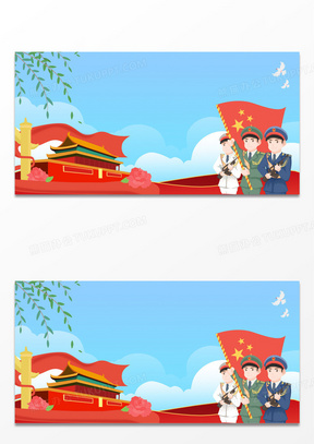 手绘三军仪仗队图片,展现荣耀与力量,手绘三军仪仗队,荣耀与力量的展现