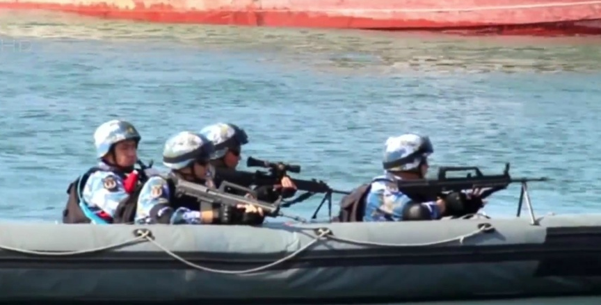 中国海警抓捕海盗,捍卫海洋安全的重要行动,中国海警重要行动,抓捕海盗捍卫海洋安全