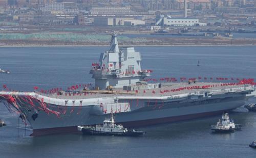 我国第二艘航母,迈向深蓝,展现大国力量,大国力量展现,我国第二艘航母迈向深蓝