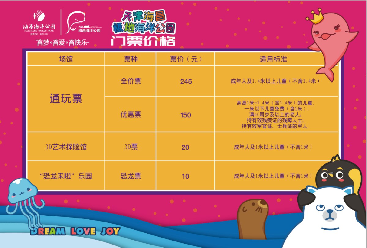 塘沽海洋馆门票价格详解,多少钱一张?,塘沽海洋馆门票价格全解析,票价究竟多少?