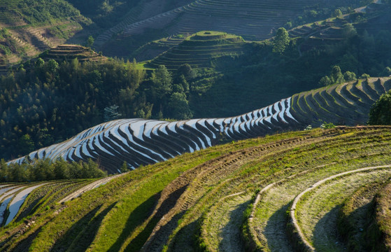龙胜梯田——人与自然和谐共生的壮丽画卷,龙胜梯田,人与自然和谐共生的生态画卷