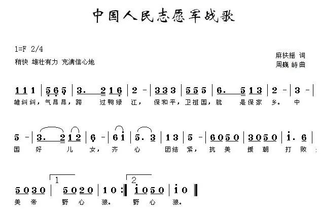 志愿军战歌二重唱简谱图片，历史旋律的再现与传承，志愿军战歌二重唱简谱图片，历史旋律的跨越时代传承