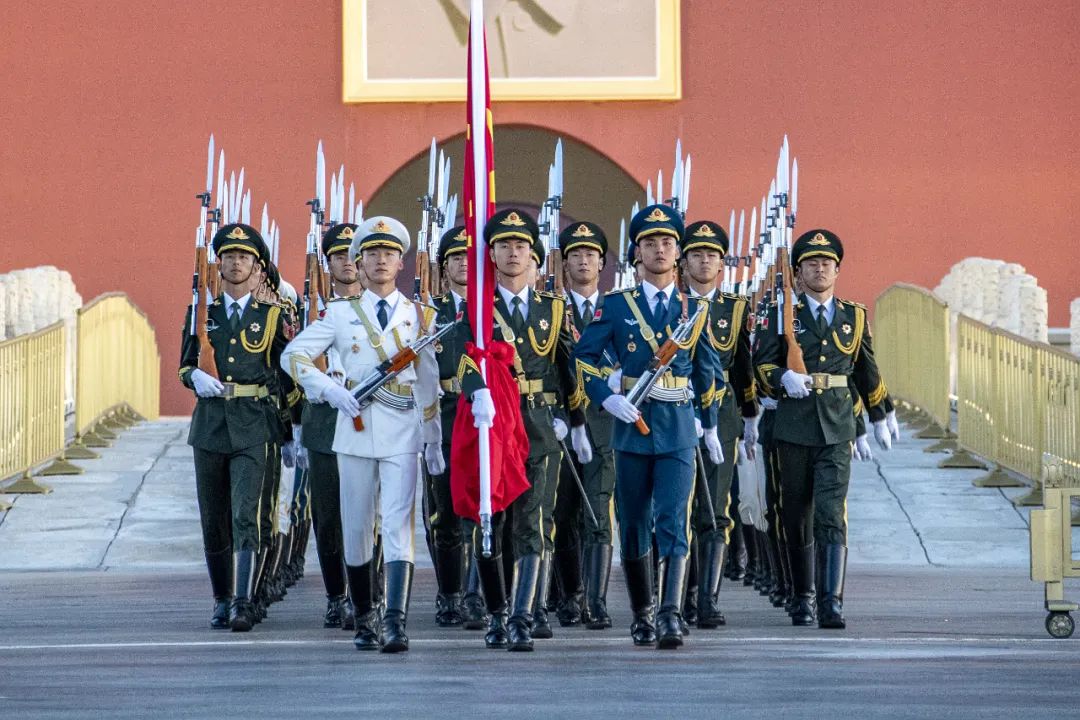 中国国旗护卫队,荣耀与使命的象征,中国国旗护卫队,荣耀与使命的守护者